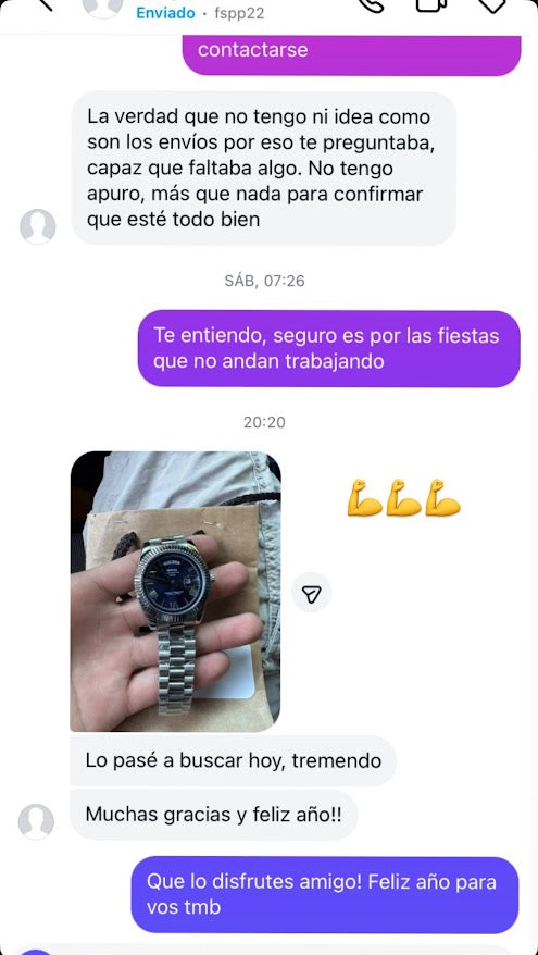Captura de reseña de cliente 1
